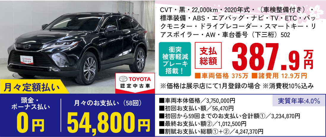 ハリアー 2.0 G レザーパッケージ